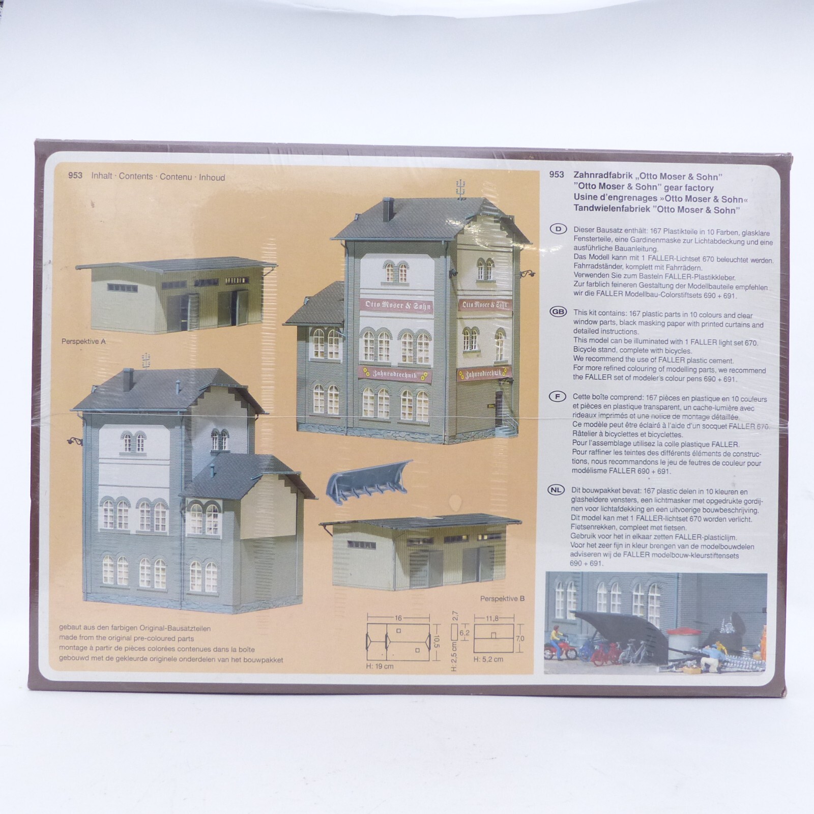 Faller H0 Bausatz 953 Zahnradfabrik Otto Moser & Sohn in ungeöffneter OVP EX5729 – Bild 3
