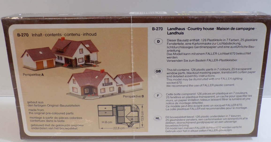 Faller H0 Bausatz B-270 Landhaus in OVP PK3198 – Bild 3