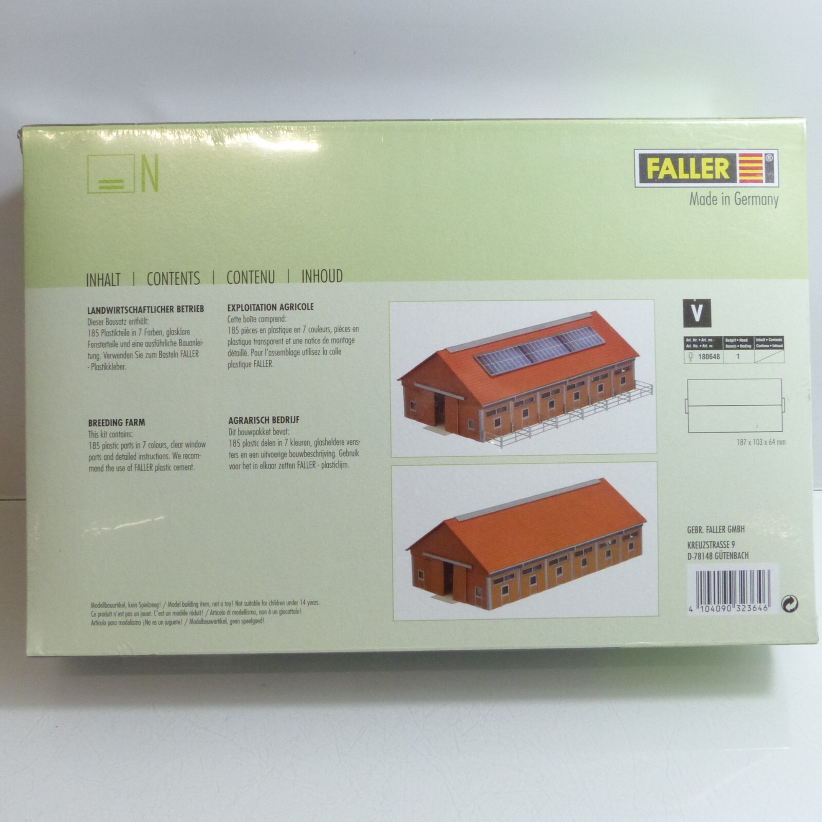 Faller Spur N Bausatz Nr.: 232364 Landwirtschaftlicher Betrieb, in OVP EX2510 – Bild 3