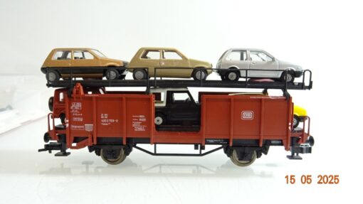 Fleischmann H0 5224 Autotransportwagen mit 9 PKW´s der DB in OVP PR7645 – Bild 3