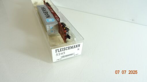 Fleischmann H0 5245 K Containertragwagen mit Container MAERSK  DB in OVP PR8971 – Bild 3