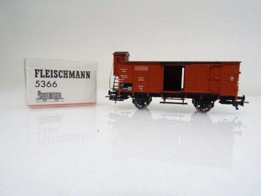 Fleischmann H0 5366 gedeckter Güterwagen mit Bremserhaus der DR in OVP PR45 – Bild 3