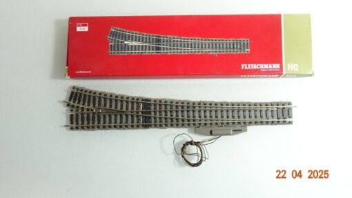 Fleischmann H0 6179 Schnellfahrweiche rechts mit Antrieb s. Foto in OVP CK7640