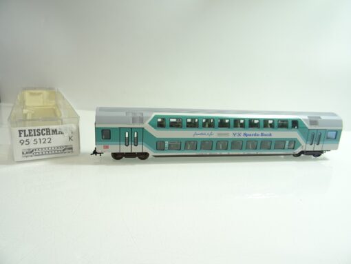 Fleischmann H0 95 5122 K Doppelstockwagen 2. Klasse der DB in OVP TF293