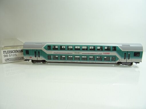 Fleischmann H0 98 5125 K Doppelstockwagen Fleischmann der DB in OVP PR1690