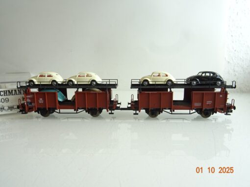 Fleischmann H0 985809 Autotransportwagen Set 2 tlg. der DB in OVP BH238 – Bild 3
