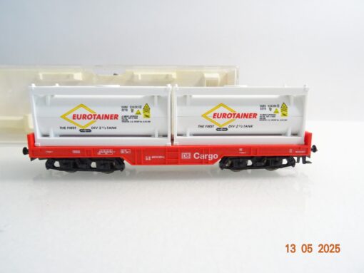 Fleischmann H0 Flachwagen mit 2 Container Eurotainer der DB in EVP PR7560 – Bild 3
