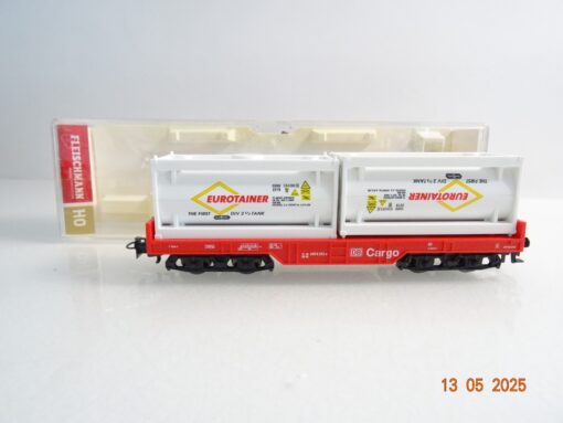 Fleischmann H0 Flachwagen mit 2 Container Eurotainer der DB in EVP PR7560