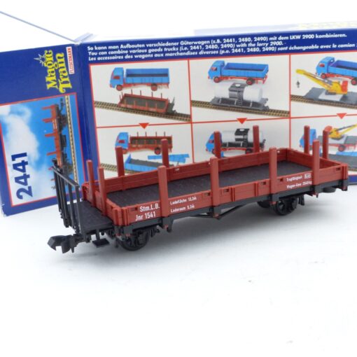 Fleischmann Magic Train 2441 Rungenwagen mit Bremserbühne Stm.L.B. in OVP EX6628