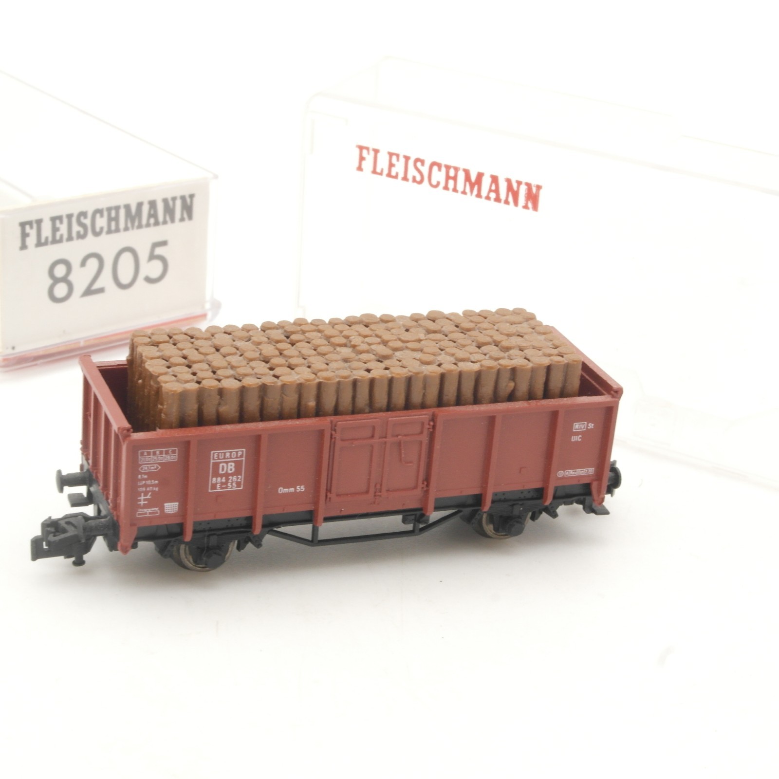 Fleischmann N 8205 Hochbordwagen mit Ladung der DB in OVP RR5371 – Bild 3