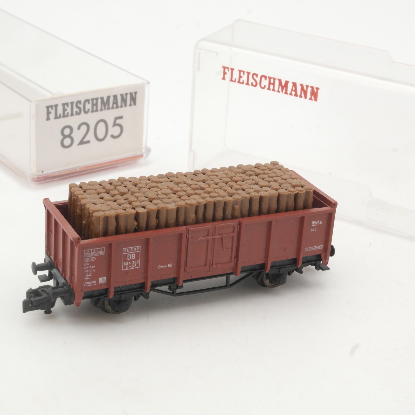 Fleischmann N 8205 Hochbordwagen mit Ladung der DB in OVP RR5371