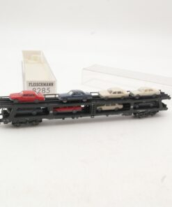 Fleischmann N 8285 Autotransporter mit 8 Autos der DB in OVP RR4921