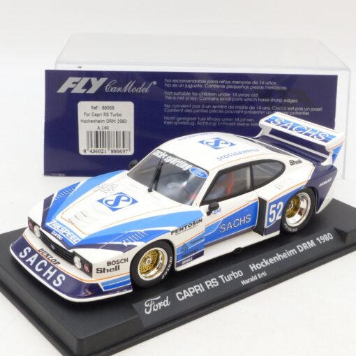 Fly Car Model Ref.: A140 Ford Capri RS Turbo Hockenheim 1980, in PC-Box EB8894