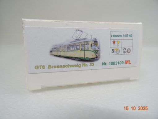 Halling H0 1002109-ML Straßenbahn GT6 Braunschweig Nr. 33 in OVP JL3645 – Bild 5