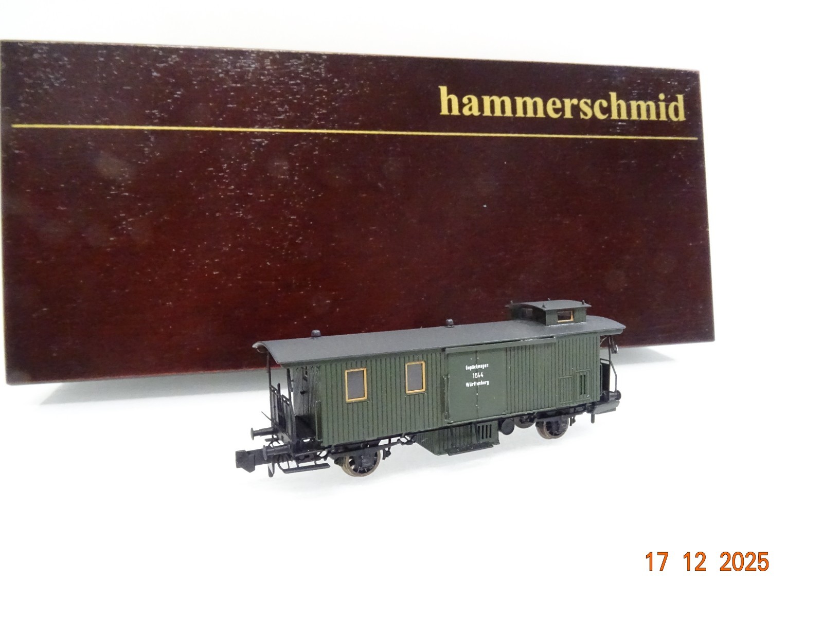 Hammerschmid N Kleinserie Rarität Packwagen Pwi Wü 09a in OVP Holzbox JL5187