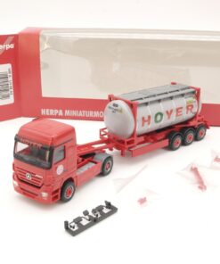 Herpa 1:87 150712 Actros LH '02 Tankcontainer-Sattelzug Hoyer in OVP QR7696