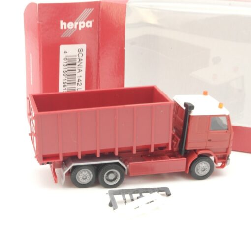 Herpa 1:87 156127 Scania 142 M Abrollcontainer-LKW in OVP QR9122 – Bild 3