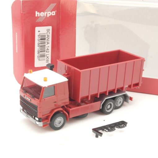 Herpa 1:87 156127 Scania 142 M Abrollcontainer-LKW in OVP QR9122