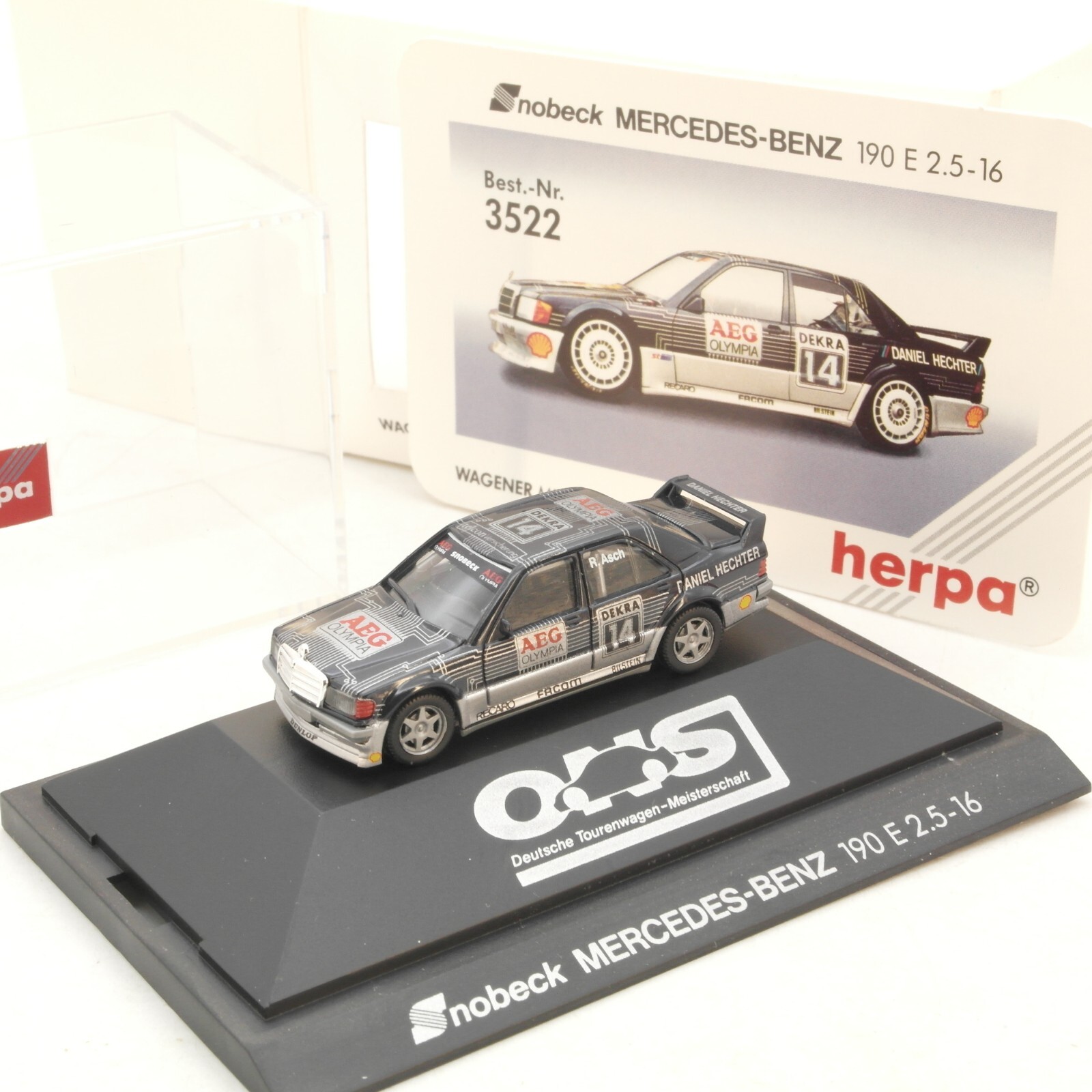 Herpa 1:87 3522 AMG Mercedes-Benz 190 E 2,5 #14 in OVP RG4354