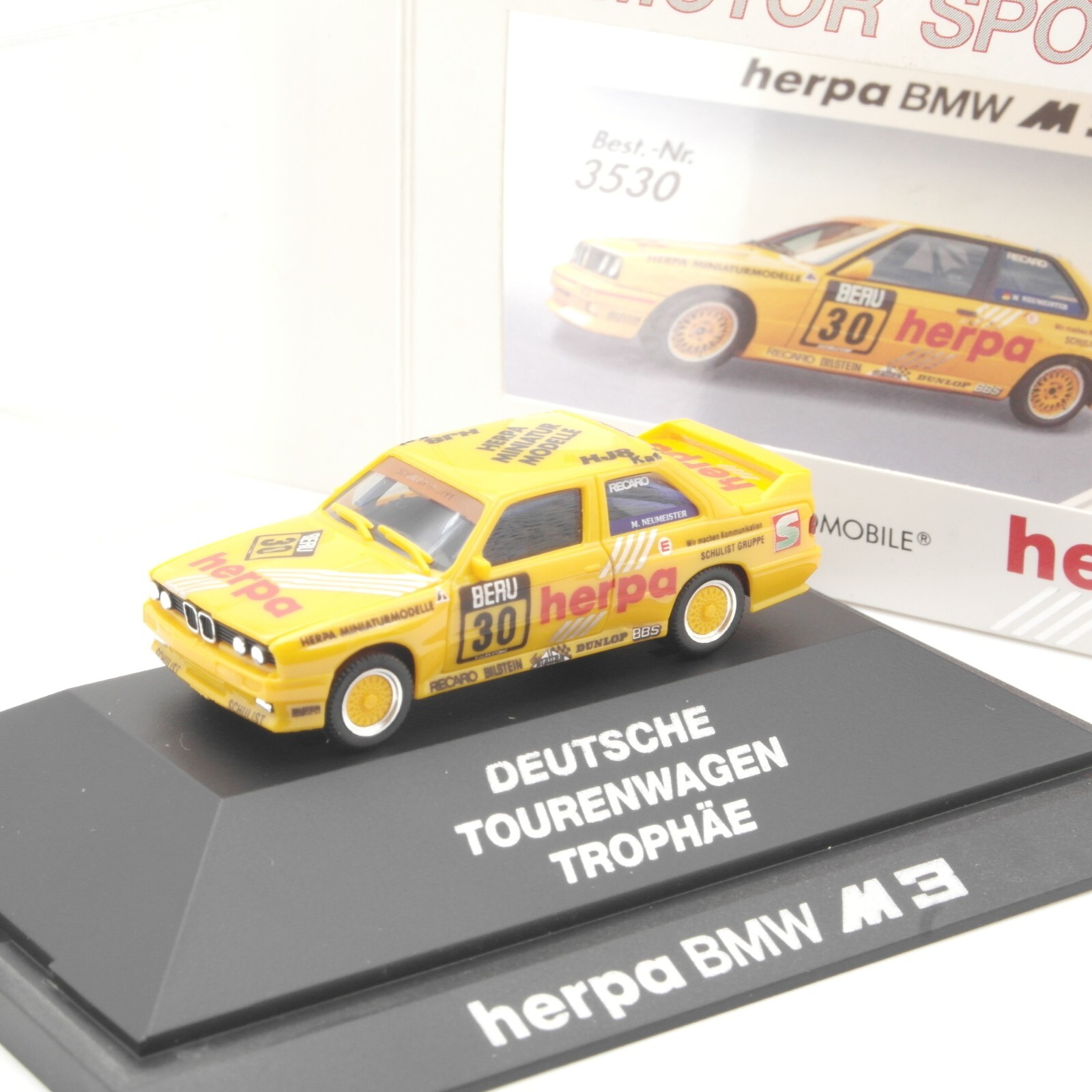 Herpa 1:87 3530 BMW M 3 Deutsche Tourenwagen Trophäe in OVP QR7201