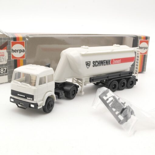 Herpa 1:87 Iveco Magirus Silo Sattelzug Schwenk Zement in OVP RR656