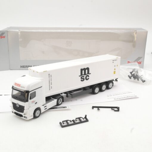 Herpa 1:87 MB Actros Container-Sattelzug msc in OVP QR8359