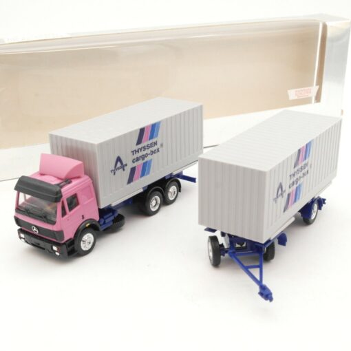 Herpa 1:87 MB Hängerzug Thyssen cargo-box in OVP RI7878