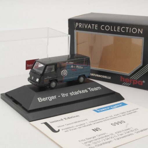 Herpa 1:87 Mercedes-Benz 100 D Berger-Ihr starkes Team in OVP QR6132