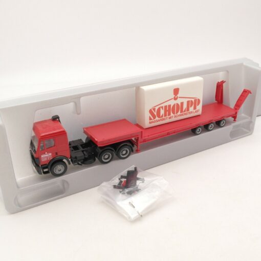 Herpa 1:87 Mercedes Benz Tiefladesattelzug Scholpp in OVP RI6454