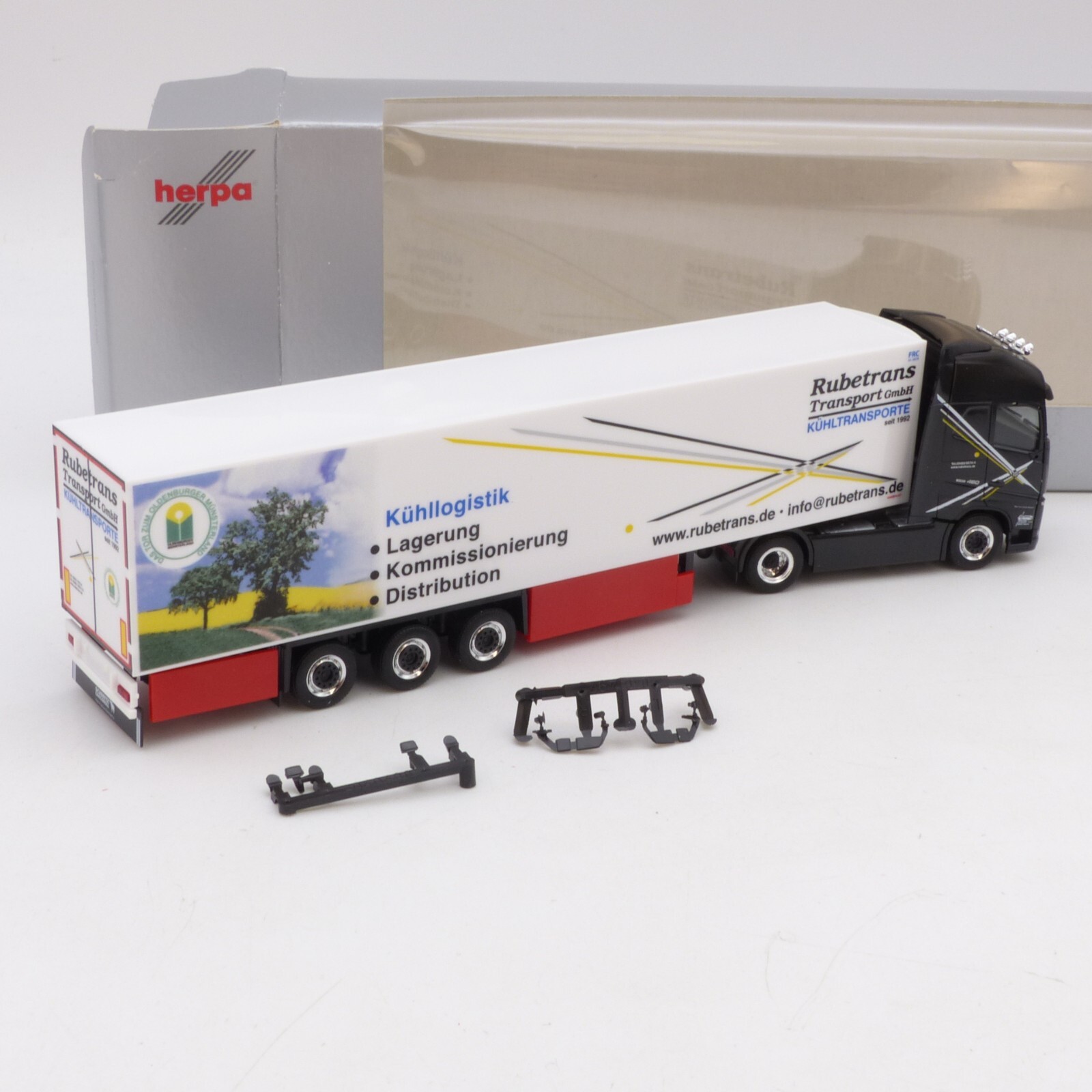 Herpa 1:87 Volvo FH Sattelzug Rubetrans Transport GmbH - rar, in OVP EX787 – Bild 3