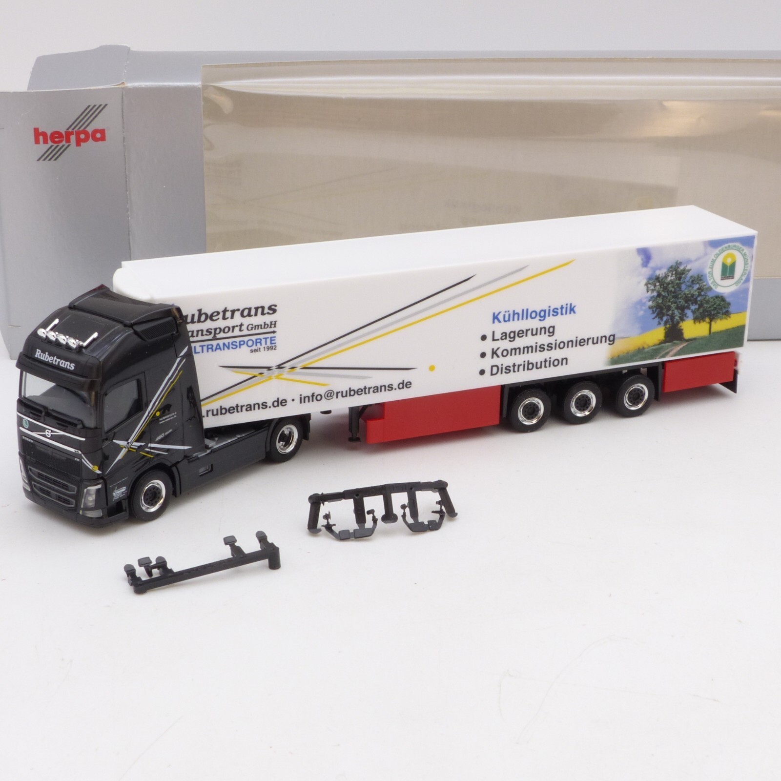 Herpa 1:87 Volvo FH Sattelzug Rubetrans Transport GmbH - rar, in OVP EX787