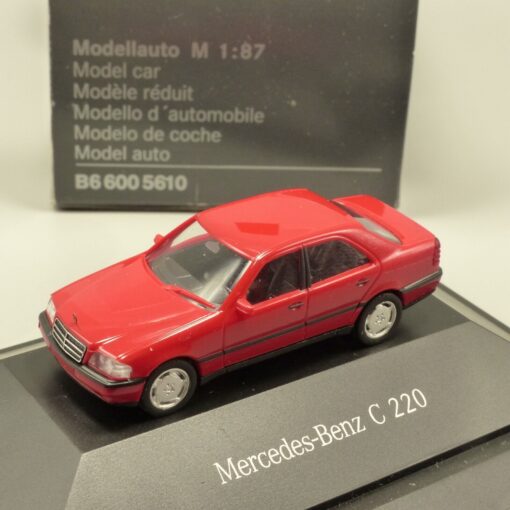 Herpa 1:87 Werbemodell Mercedes Benz C 220 rot in OVP EX3604