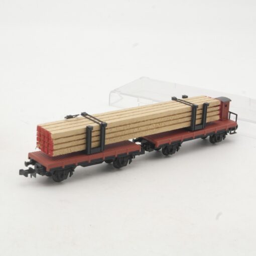 Ibertren N 373 Plattformwagen mit Ladung Holz in OVP RR4126 – Bild 3