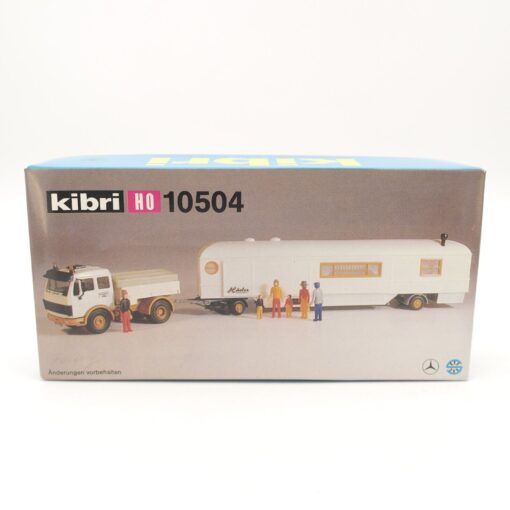 Kibri H0 10504 Bausatz MB 1633 S mit Schaustellerwohnwagen in OVP QR8900