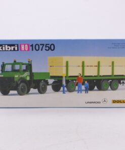 Kibri H0 Bausatz 10750 Unimog mit Rungenanhänger in ungeöffneter OVP EX4972