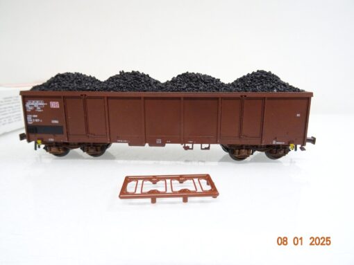 Klein Modellbahn H0 076/1/1 offener Güterwagen mit Kohle der DB in OVP PR5113 – Bild 3