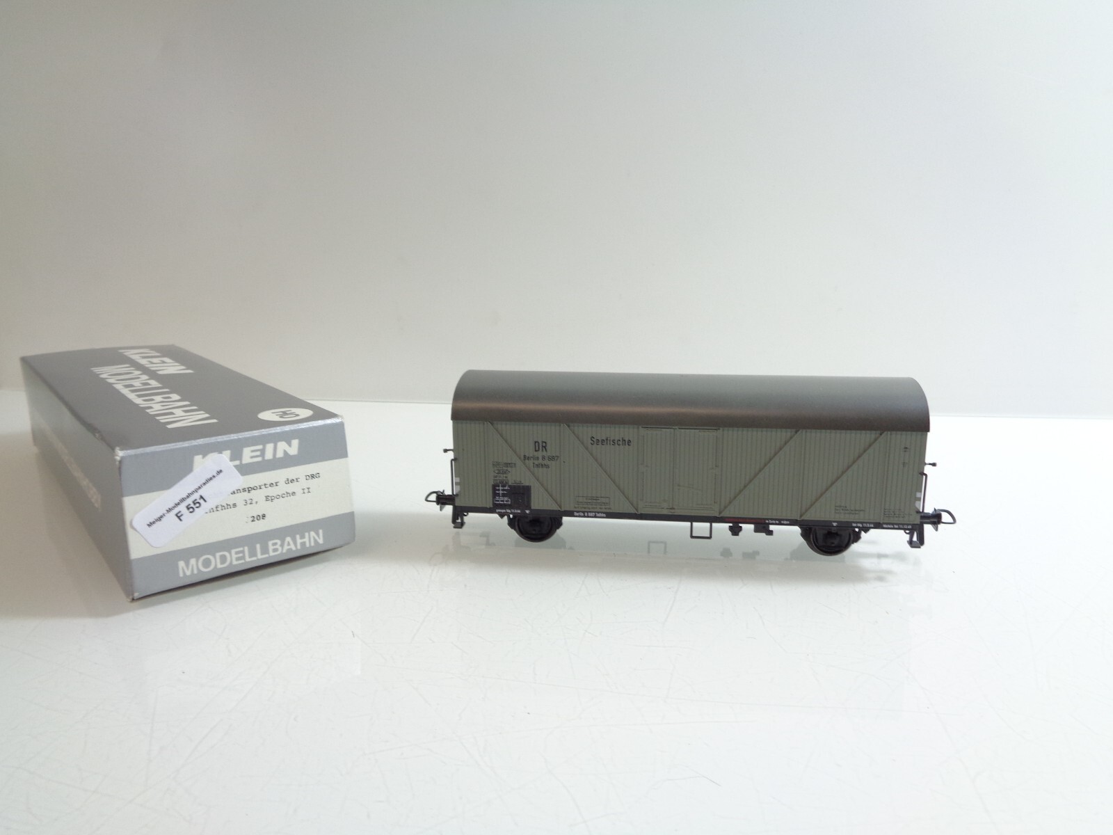 Klein Modellbahn H0 208 Gedeckter Güterwagen in OVP F551