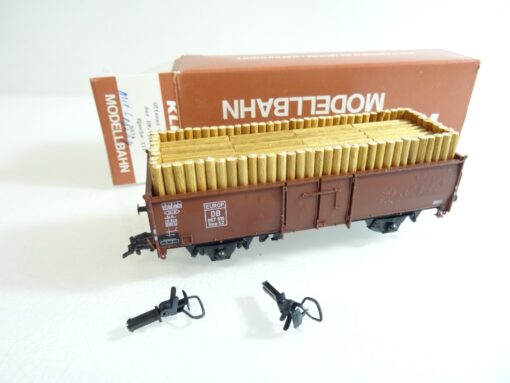 Klein Modellbahn H0 3074 offener Güterwagen mit Ladung der DB in OVP RR1089