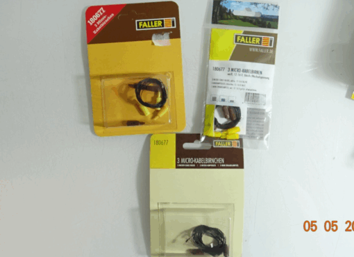 Konvolut Faller 180677 Micro Kabelbirne weiß m. Kabel siehe Foto in OVP CK7955