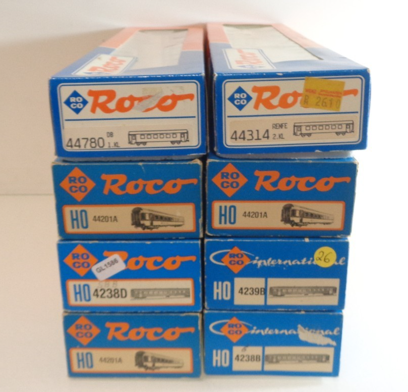 Konvolut Roco H0 Leerverpackung 8 Stück siehe Foto PK1915
