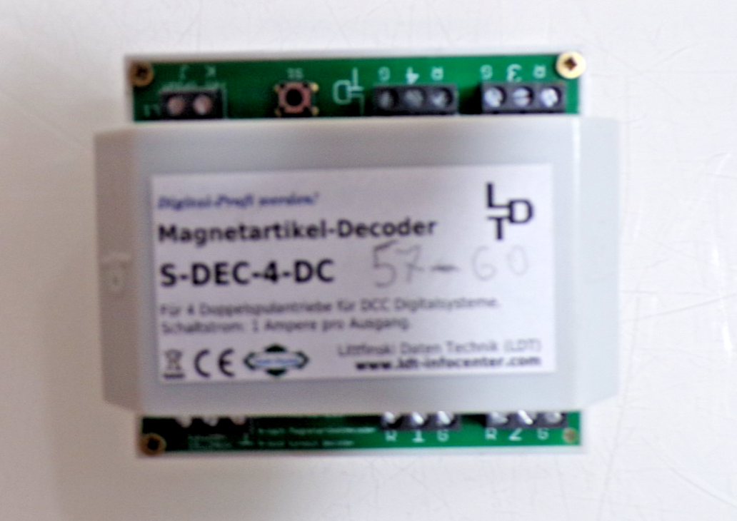 LDT S-DEC-4-DC Magnetartikel-Decoder mit Gehäuse siehe Foto PK2867 o.