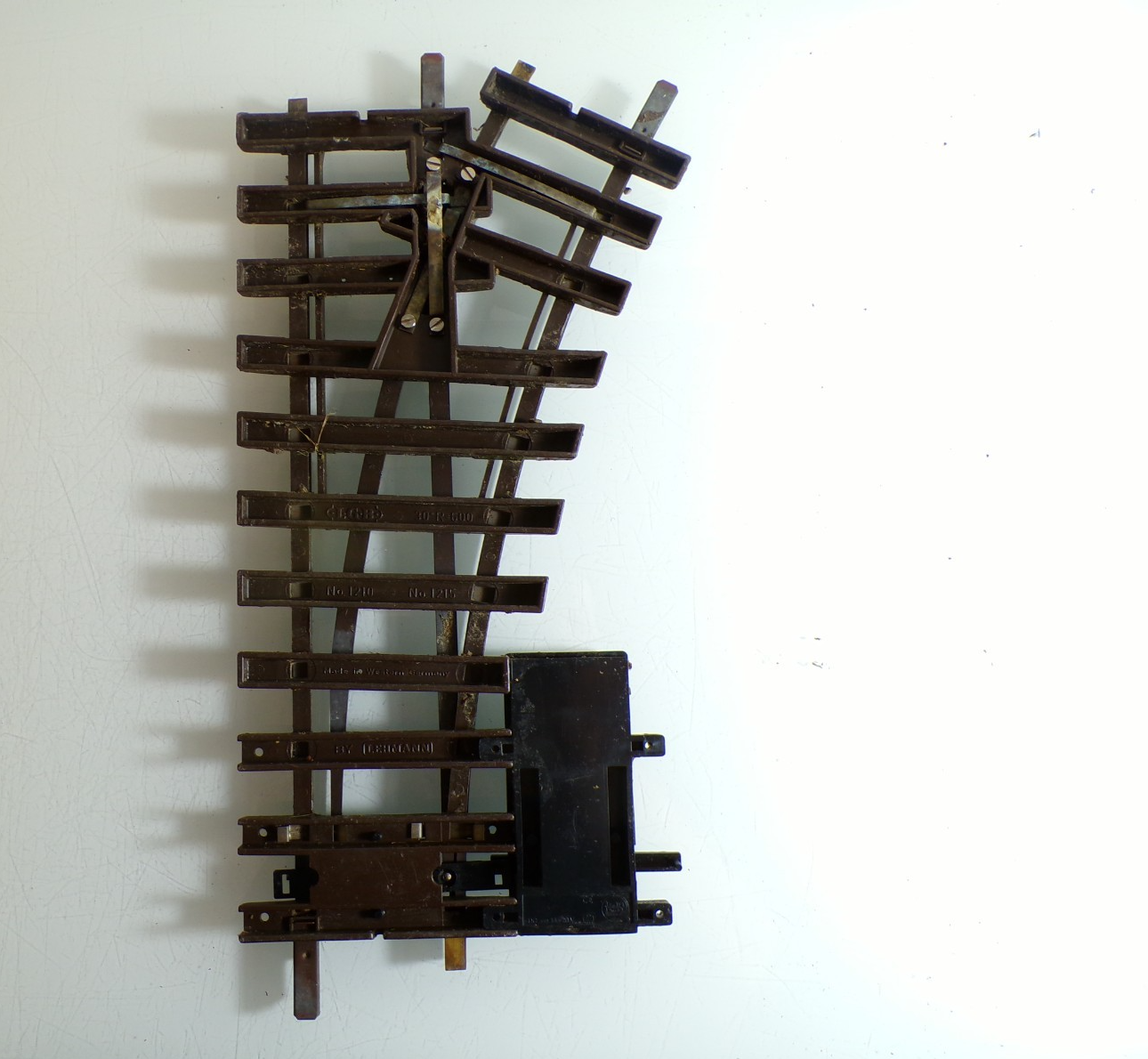 LGB Spur G 1215 Weiche links mit Antrieb siehe Foto in OVP PK2319 – Bild 4