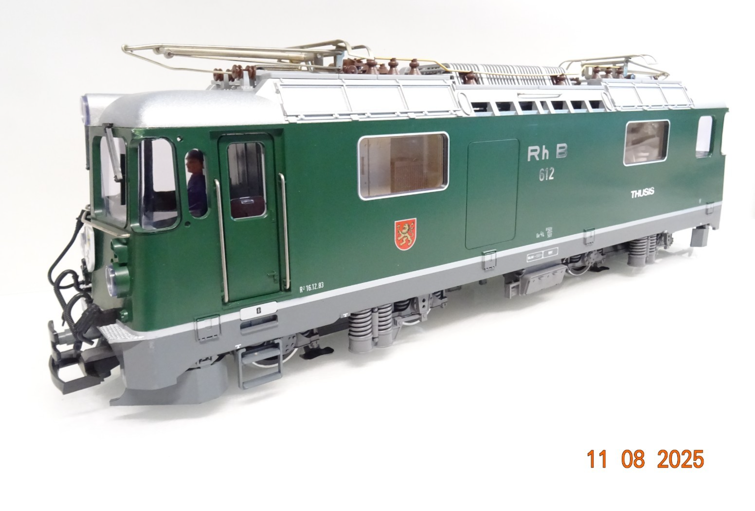 LGB Spur G 2143 Schweiz E-Lok Ge 4/4 Thusis der RhB Auto-Pantographen OVP JL2259 – Bild 3