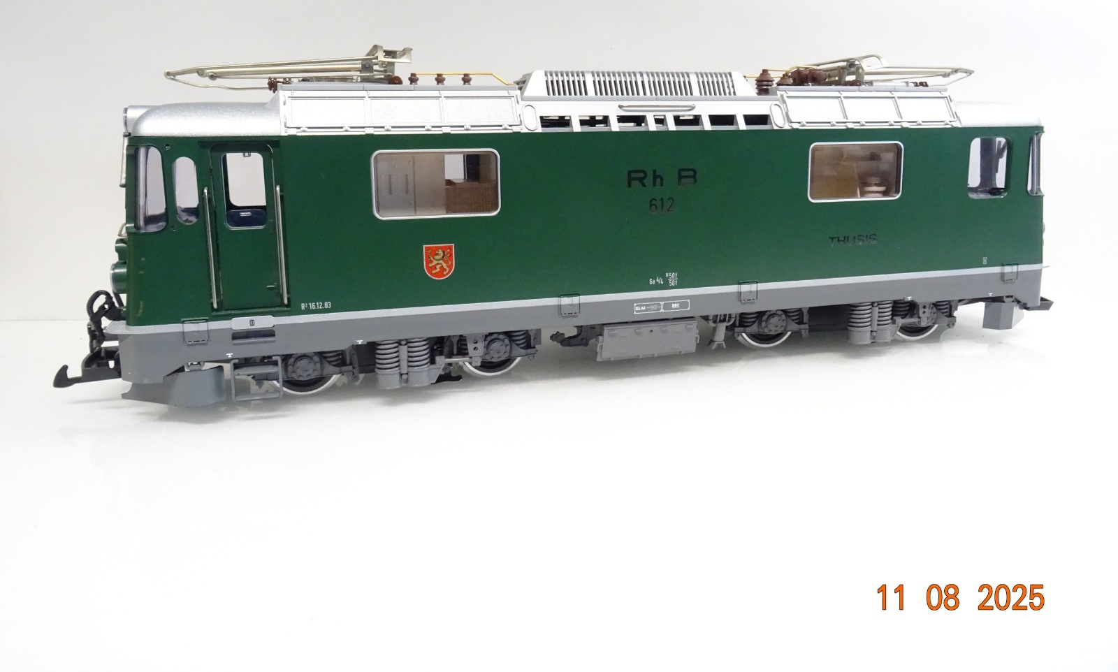 LGB Spur G 2143 Schweiz E-Lok Ge 4/4 Thusis der RhB Auto-Pantographen OVP JL2259 – Bild 4