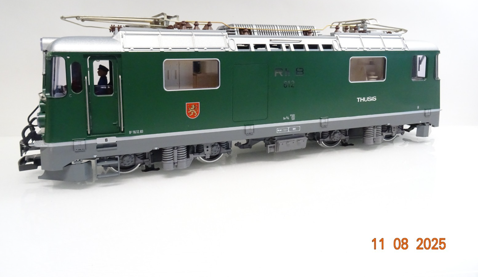 LGB Spur G 2143 Schweiz E-Lok Ge 4/4 Thusis der RhB Auto-Pantographen OVP JL2259