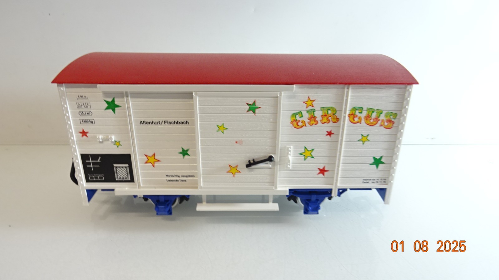 LGB Spur G 4136 S Circus-Güterwagen spielt 3 Melodien siehe Foto in OVP PK216