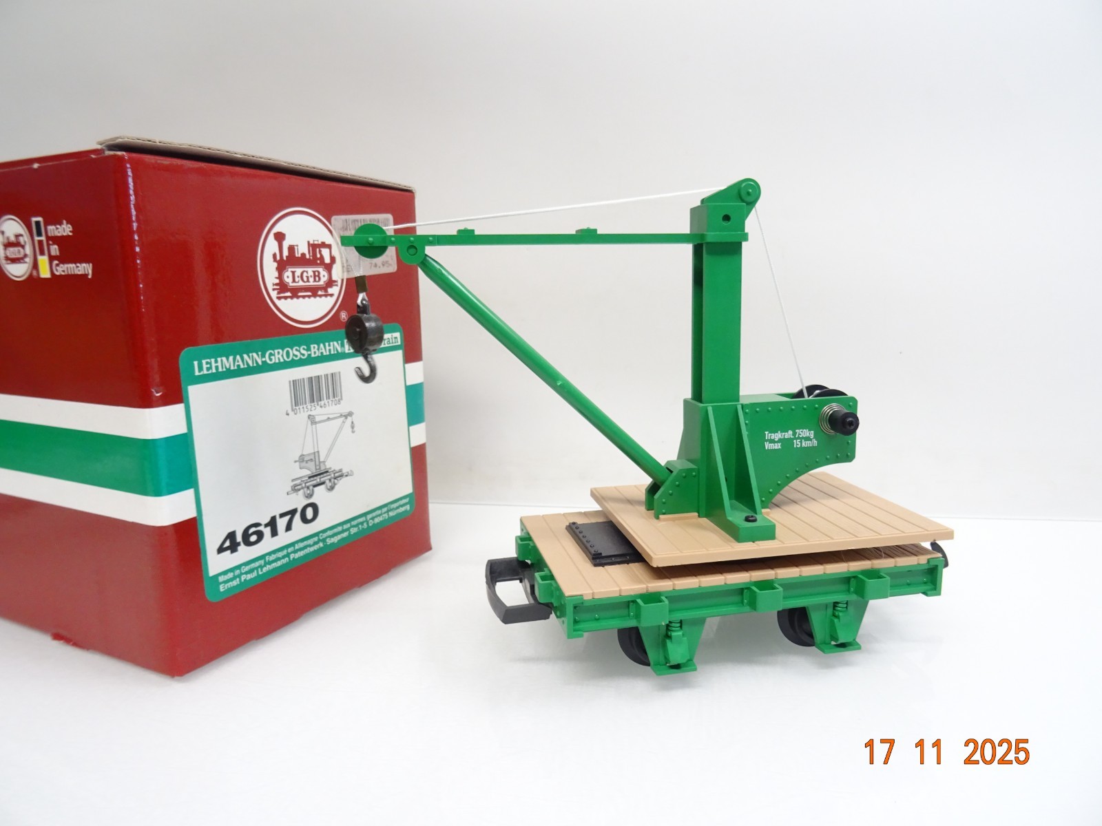 LGB Spur G 46170 Feldbahn Kranwagen in OVP JL4561