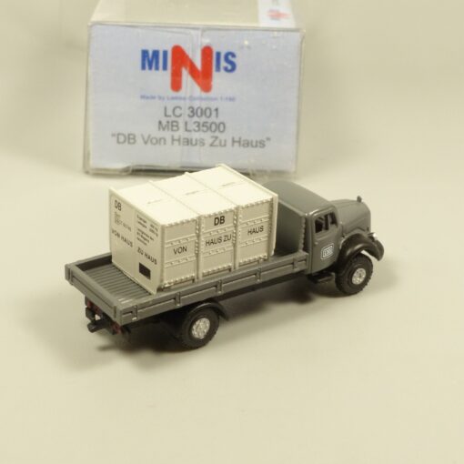 Lemke Minis 1:160 LC3001 MB L3500 Pritsche DB von Haus zu Haus in OVP EX6199 – Bild 3