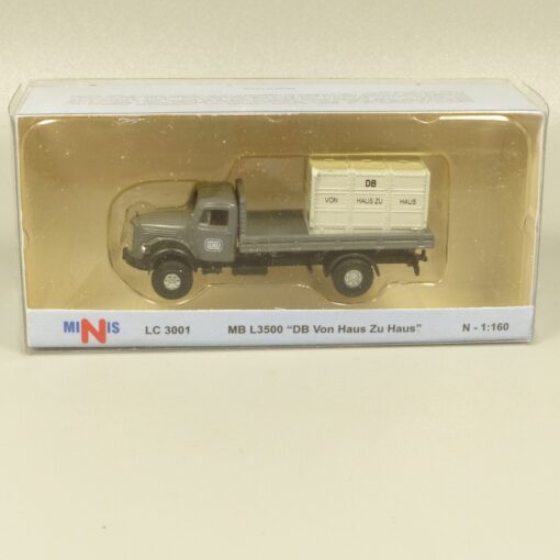 Lemke Minis 1:160 LC3001 MB L3500 Pritsche DB von Haus zu Haus in OVP EX6199 – Bild 4