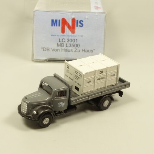 Lemke Minis 1:160 LC3001 MB L3500 Pritsche DB von Haus zu Haus in OVP EX6199